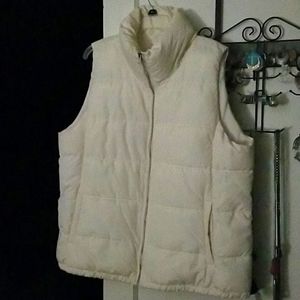 Winter white puffer vest